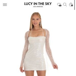 Lucy in the Sky - Jessenia Sequin Bell Sleeve Dress - Size Large